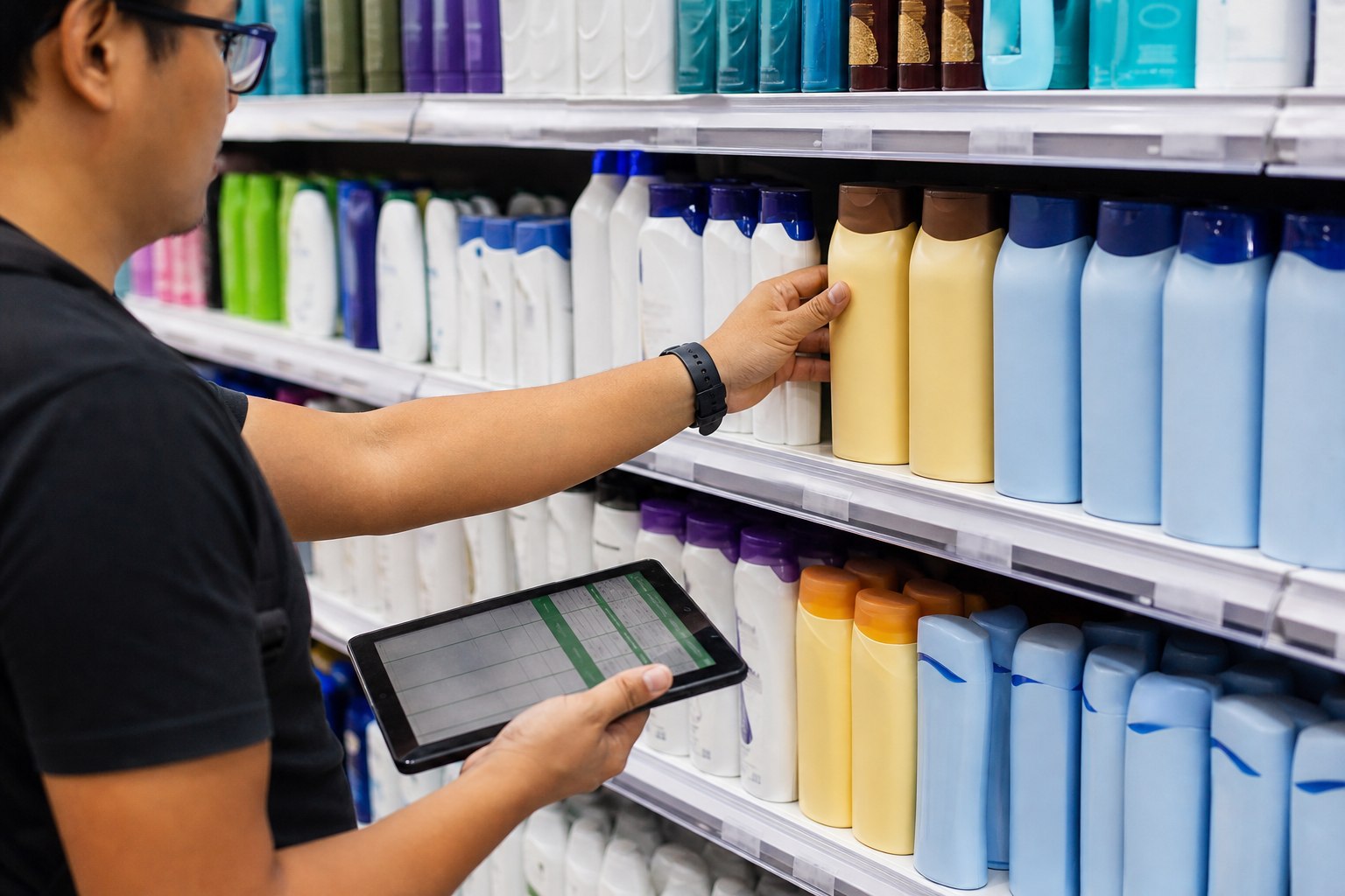 Share of shelf medido en cada visita